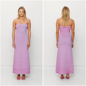 The Wolf Gang Sumnor Knitted Tube Dress Lavender Large NWT New